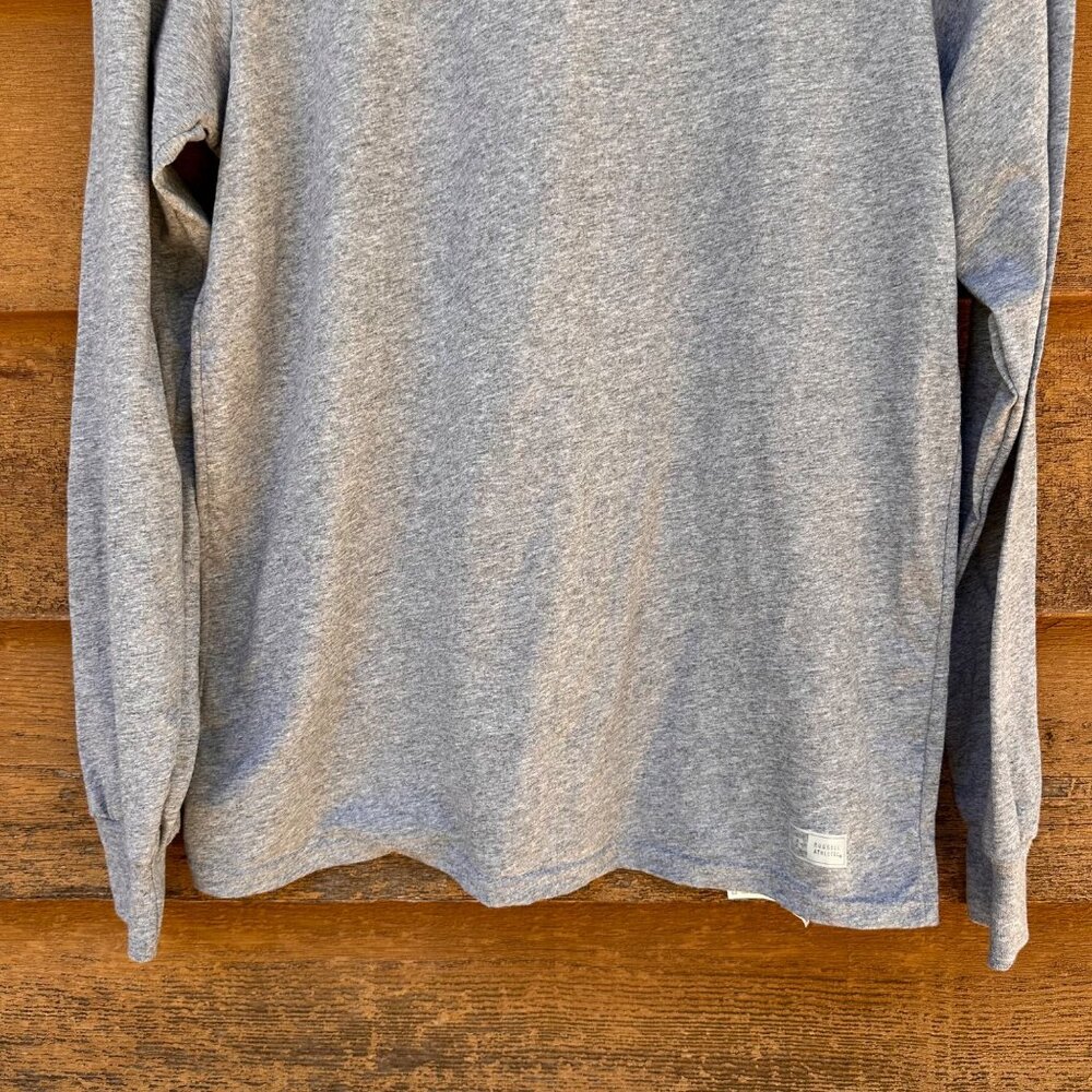 Russell Athletic Mens Medium Gray Long Sleeve Mock Neck Shirt 52% Cotton 48% Pol - Picture 3 of 9